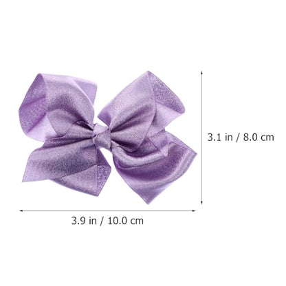 Cabilock 12 Pieces Bowknot Hair Clip Set Mixed Color Ribbon Barrettes Fashion Hair Accessories for Teens and Women Everyday Wear Random Color