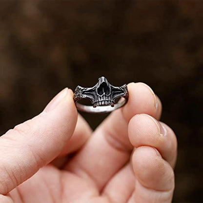2023 Skull Ring Cool Evil Death Punk Rock Stainless Steel Rings Aly Style Jewelry - style: R1097