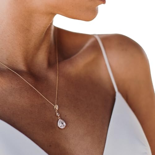 Simple Sexy Rhinestone Waterdrop Back Chain Body Jewelry for Women Sexy Backless Rhinestone Necklace Bridal Wedding Backdrop Dress Accessories Jewelry - color: Gold