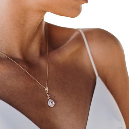 Simple Sexy Rhinestone Waterdrop Back Chain Body Jewelry for Women Sexy Backless Rhinestone Necklace Bridal Wedding Backdrop Dress Accessories Jewelry - color: Gold