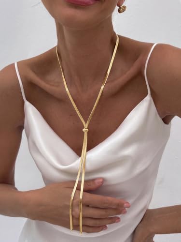Tewiky Layered Necklaces for Women 14k Gold Plated Chain Necklace Set | Chunky Herringbone/Snake/Rope/Box/Cuban Link Chain for Women, Layering Stack Choker Necklace, Dainty Jewelry Set Non Tarnish - color: Gold--style L