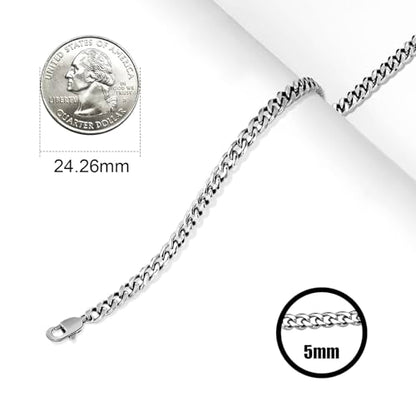 Stainless Steel Chain Necklaces,Rolo Chain Necklace for Men Women,Unique Fashion and Charm Jewelry, Silver Tone Chain,Stainless Steel Adjustable Link, Gifts for Friends/Husband/Dad - style: 1257