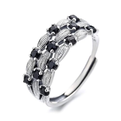 Real 925 Sterling Silver Rings Open Rings for Women Thumb Rings Vintage Rings Adjustable Rings Stackable Ring Band Statement Rings Rings for Men Promise Rings Party Rings Anniversary Rings Finger Ring - color: S925Ring06-16