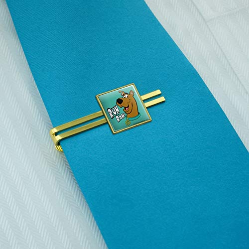 GRAPHICS & MORE Scooby-Doo Ruh Roh Square Tie Bar Clip Clasp Tack- Silver or Gold - color: Gold