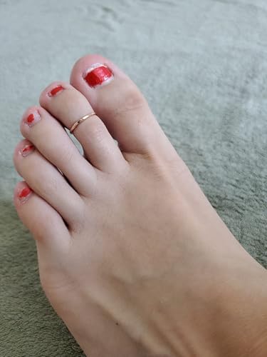 3pcs Silver Gold Toe Rings for Women Gold Toe Ring Silver Toe Rings non Tarnish Adjustable Womens Toe Rings Big Toe Jewelry Simple Tail Ring Stackable Rings - style: C2-basic leaf double-gold
