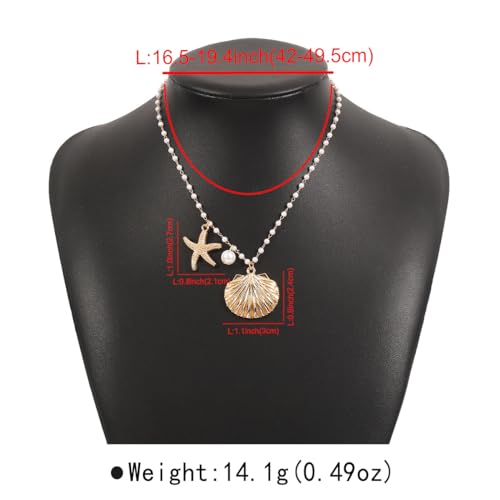 Big Star Necklace Chunky Necklace for Women Boho Thick Chain Statement Necklace Trendy Large Star Pendant Necklace Bold Vintage Chunky Jewelry - style: 9 - G