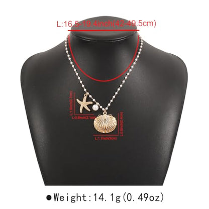 Big Star Necklace Chunky Necklace for Women Boho Thick Chain Statement Necklace Trendy Large Star Pendant Necklace Bold Vintage Chunky Jewelry - style: 9 - G