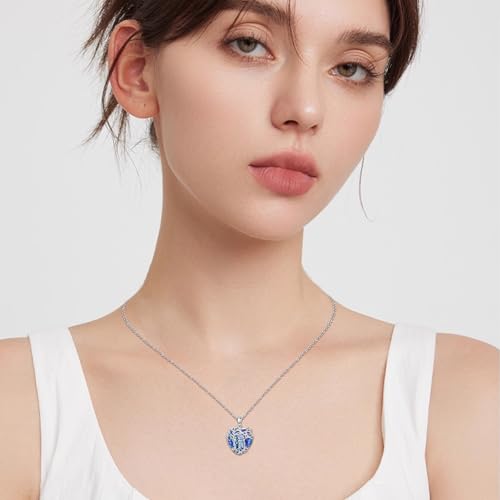 925 Sterling Silver Necklace Gifts for Women Crystal/Opal Jewelry Pendant Christmas Birthday Gift - style: Sister-A