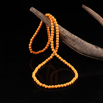 COLORFUL BLING 8MM Natural Wood Bead Necklace Africa Wooden Chain Statement Unisex Chunky Strand Necklaces Hip Hop Jewelry - color: yellow