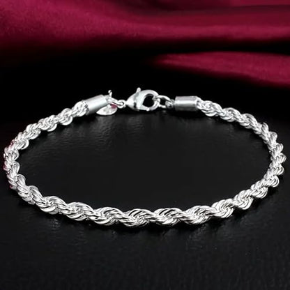 925 Sterling Silver Plated Heart Charm Bracelet for Women - Dainty Chain Love Gift Idea - style: Style11