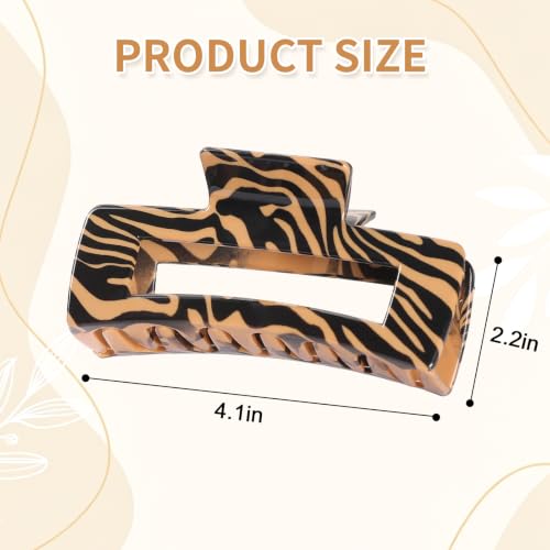 laxizar 4 Pcs Hair Clips 4.1 Inch Claw Cips Zebra Stripes Hair Accessories - color: zebra stripes