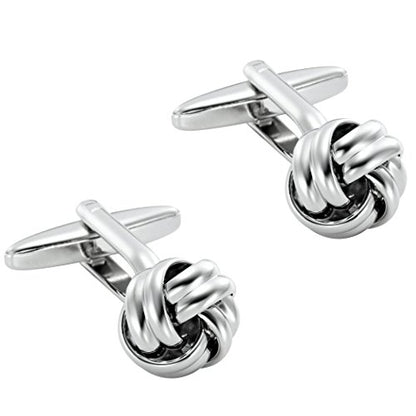 Urban Jewelry Mens Stainless Steel Nautical Knot Cufflinks Sharp Formal | Nautical Cufflinks Stainless Steel Rust Resistant Finish Polished Cufflink Finish Modern Cufflink Design Style - color: Nautical Knot Cufflinks