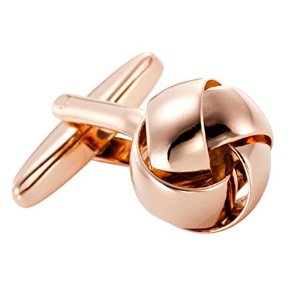 Urban Jewelry Mens Stainless Steel Nautical Knot Cufflinks Sharp Formal | Nautical Cufflinks Stainless Steel Rust Resistant Finish Polished Cufflink Finish Modern Cufflink Design Style - color: Knot Mens Cufflinks in Bronze