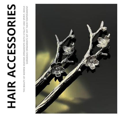 Snmzlc 2 Pcs Hair sticks for buns,French hair pins for women,Buns and Updos with No Hair Damage,Metal French Pin Great Hold,Suitable for fine & thick hairUS298
