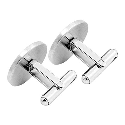MUEEU Groom Wedding Cufflinks Engraved of All The Walks We Have Take Square Round Cuff Link Tie Clip