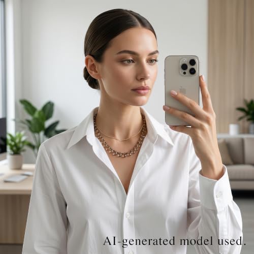 Multi Color Irregular Crystal Bead Necklace for Women, Handmade Knot Teardrop Beads, Layering Beach Party Jewelry Gift, 16IN+3IN Extender 18K Gold Plated Lobster Clasp - color: Neutral
