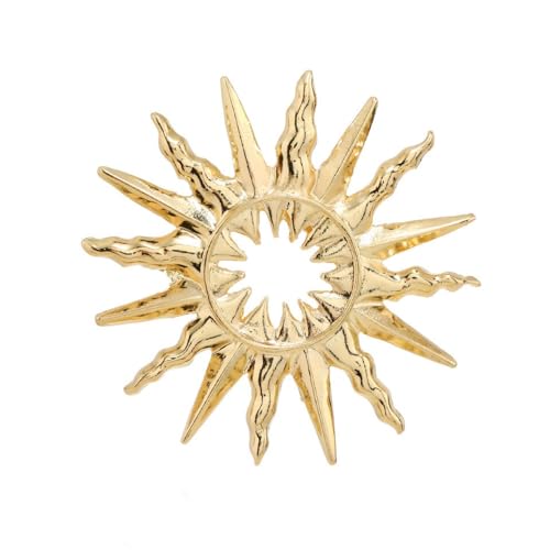 Sun Brooch Pin for Women Girls Fashion Gold-Tone Celestial Brooches Lapel Pins Dainty Suit Hat Dress Accessories Birthday Holiday Jewelry Gift