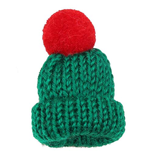 Premium Handmade Enamel Lapel Pin Brooch Badge - color: Christmas Tree Green/Red Pom Beanie, size: 1 Pin