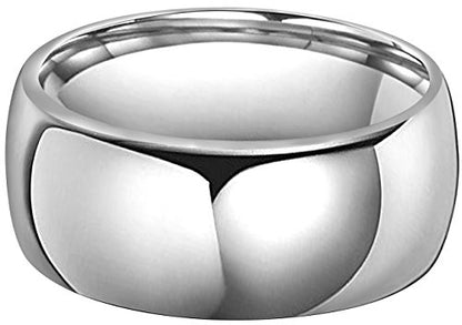 CROWNAL 2mm 4mm 6mm 8mm 10mm Tungsten Wedding Band Ring Men Women Plain Dome Polished Size Comfort Fit Size 3 To 17 - color: 9.99mm