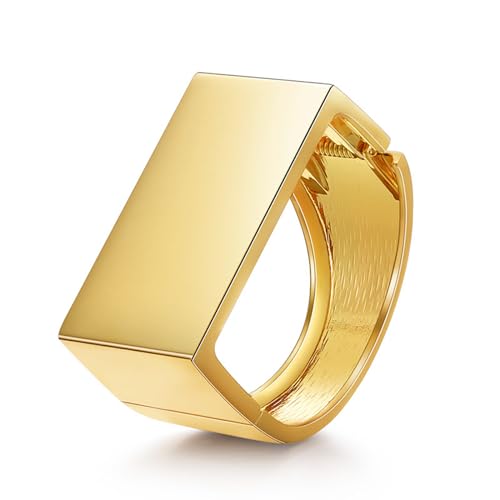 YBMYCM Wide Cuff Chunky Gold-Plated Open Bangle Bracelets for Women | Wrist gold Cuff Bracelets for Women as Gifts - color: G-gold