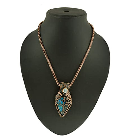 Tree of Life Labradorite & Rainbow Moonstone Gemstone Pendant - Copper Wire Wrapped Jewelry - 20" Natural Labradorite Necklace | Gifts for Women