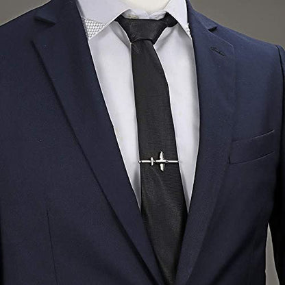 HAWSON 2 inch Tie Clip for Men-Novelty Sport Necktie Bar Clip,Tie Pin,Special Interesting Gift for Men - style: Airplane