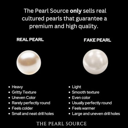The Pearl Source Sterling Silver AAAA Quality Round White Triple Freshwater Cultured Pearl Bracelet for Women - size: 7.0-7.5mm, style: 7" Length