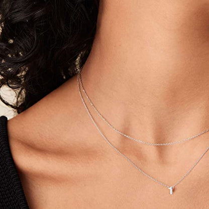 Number Necklace for Women Dainty 18K Gold Plated Pendant Necklace Charm Birth Month Personalized Jewelry Birthday Gift - color: SILVER, style: Number 9