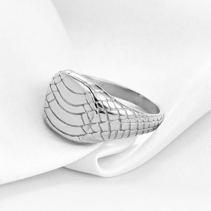 PCY Stainless Steel Gold Plated Men Women Band Ring - color: 13mm Silver TY