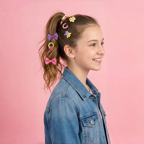 555‑Piece Hair Accessories Set for Women, Elegant Flower & Butterfly Snap Clips, Vibrant Hair Ties and Elastic Bands for Versatile Styling