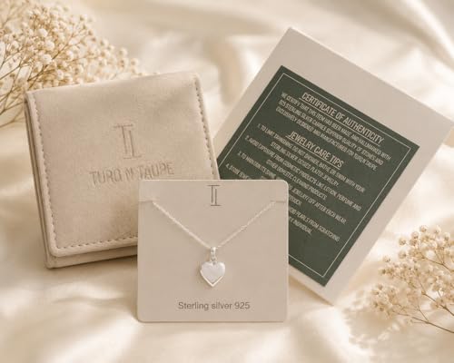 925 Sterling Silver Heart Pendant Necklace for Women and Girls - everyday wear gifts for her