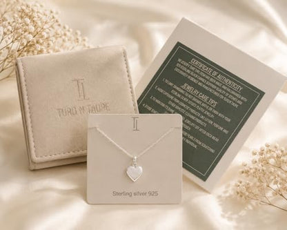 925 Sterling Silver Heart Pendant Necklace for Women and Girls - everyday wear gifts for her