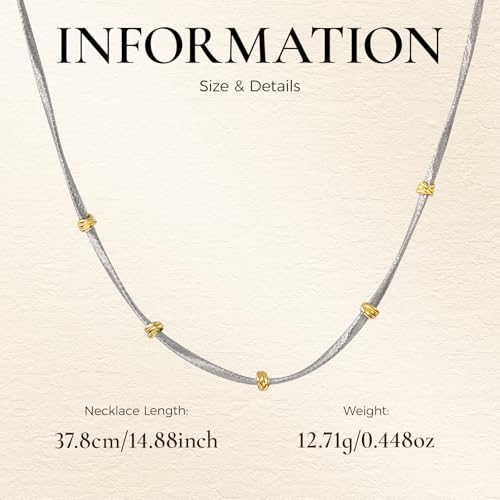 Handmade in Italy Necklace S925 Silver Twist Choker-Necklaces Minimalist Coil Craft Jewelry Mother's Day Christmas Gift for Women - color: 04