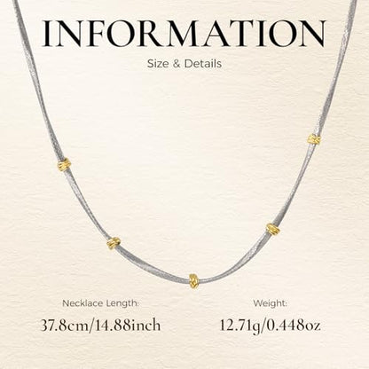 Handmade in Italy Necklace S925 Silver Twist Choker-Necklaces Minimalist Coil Craft Jewelry Mother's Day Christmas Gift for Women - color: 04