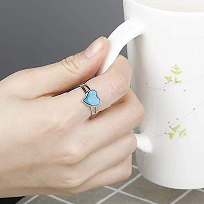 Turtle & Heart Adjustable Mood Rings Color Changing Ring for Kids Boy Girl | Childrens Mood Jewelry