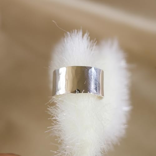 Solid Sterling Silver Hammered Wide Band Ring – Bold Statement Style
