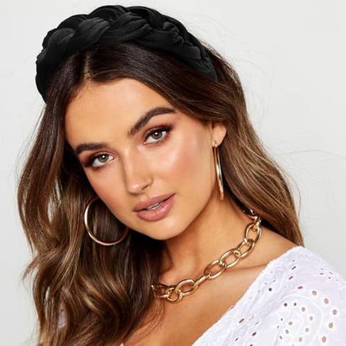 DRESHOW Velvet Braided Headband Women Hair Hoop Elastic Hair Bands Fashion Headbands for Women - color: 1 Pc Velvet Hair Hoop: Black