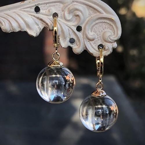 Clear Acrylic Hoop Earrings Resin Statement Earrings for Women Fun Trendy Jewelry Gift