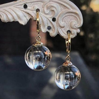 Clear Acrylic Hoop Earrings Resin Statement Earrings for Women Fun Trendy Jewelry Gift