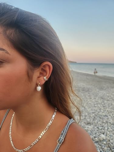 Ear Cuff for Non Pierced Ears Cartilage helix Hammered Ear Cuff for Women Jewelry Earring - color: Silver