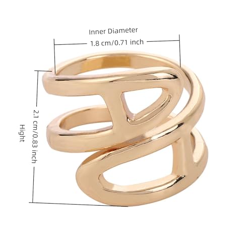 SYWDUDUCLT Scarf Ring for Women's Shawl, Silk Neckerchief, Tshirt, Gold/Sivler, S/M/L, 2 Pcs - style: Snake-G/S