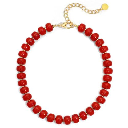 Chunky Beaded Necklace for Women, Colorful Trendy Statement Summer Jewelry Gift - color: necklace-35