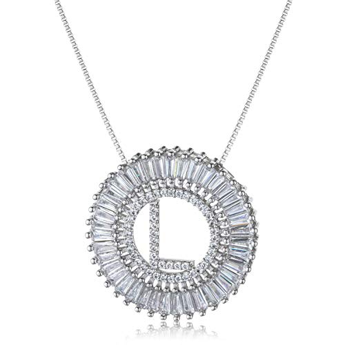 COTTVOTT A-Z Alphabet Pendant Necklaces Charms Women Initial Letter Chain Necklace 4 Colors - style: Silver-L