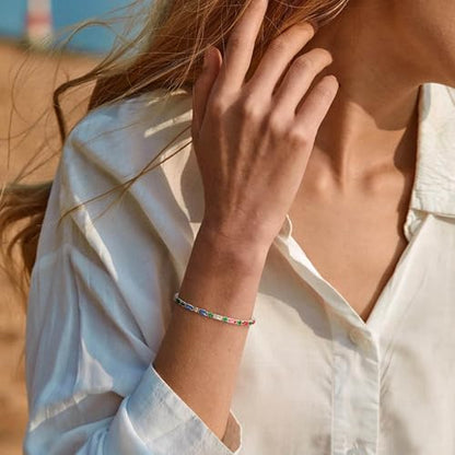 FANZE Gold Plated Cubic Zirconia Tennis Bracelets for Women Dainty Trendy Adjustable Bracelet Jewelry Gift for Ladies Wedding Mother Birthday Anniversary - style: Style 8A