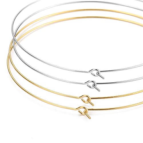 ESMATOO Thin Gold Hoop Earrings for Women - Hypoallergenic Lightweight Gold Hoop Earrings Dainty - Large - color: Silver, size: 30MM