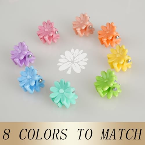 KANPRINCESS 70PCS Mini Claw Clips Small Hair Clips With Fancy Box, Flower and Colorful Designs for Women and Girls Hair Accessories Gift Set (SET3)