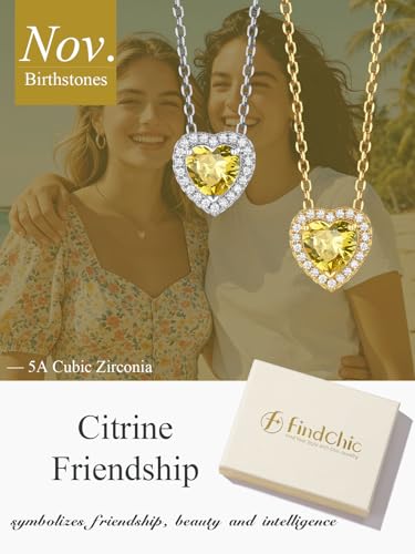FindChic Birthstone Necklace For Women 12 Months Pendant Necklace | Waterproof Gold/Silver Chain Dainty Gemstone Jewlery for Wife Besties Girlfriend with Gift Box - color: Silver