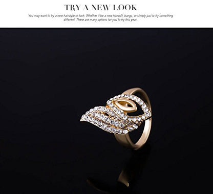 Womens Luxury Africa Dubai 18k Gold Plated Jewelry Sets Wedding Rhinestone Crystal Bib Statement Necklace Earrings Set for Brides Party Prom - color: C-Gold Statement Jewelry Set