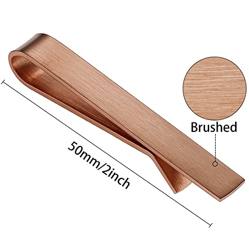 HAWSON Skinny Tie Clip Bar Set, 2 Inch Tie Clip for Men - Wedding, Meeting, Party Gift Set - color: 1 pcs Brushed Coffee