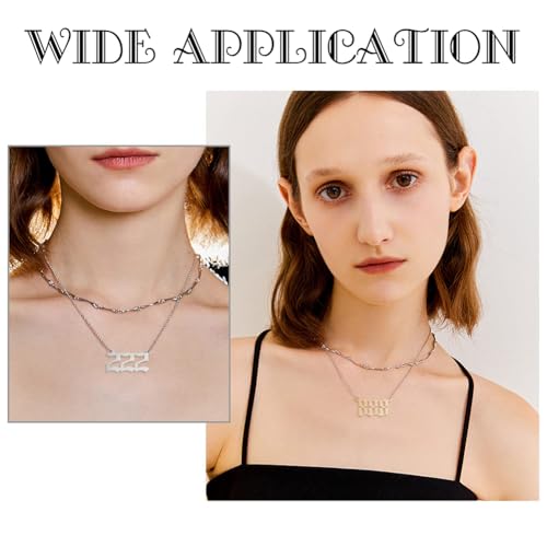 UNICRAFTALE 2 Colors Number 1~9 Pendants Stainless Steel Linking Charms Lucky Number Sports Charm Angel Number Necklace 999 Pendants Numerology Jewelry Birthday Gift11.5~12mm long